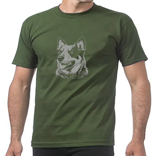 Funny Australian Dog Blue Heeler Art Graphic T-shirts Men Women's Fashion Casual Tshirt 100% Cotton Loose Oversized T Shirt