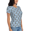 LOVE Blue Heeler Australian Cattle Dog T-Shirt Women Short Sleeve T Shirts O-Neck Clothes Cotton Summer Tees Streetwear