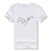 Dog and People Punch Hand Dog Man Friendship Bump Dog's Paw T-Shirt Animal Lover Comics Graphic Tee Tops Funny Mama Daddy Gifts