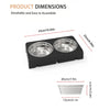 Adjustable Raised Dog Feeder with Double Stainless Steel Bowls