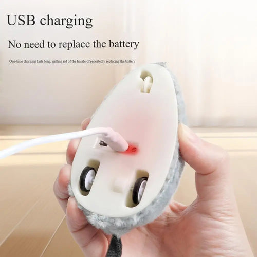 Automatic Interactive Mouse Cat Toy - USB Rechargeable Squeaky Toy