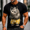 Funny 3D Dog Print Men's T-Shirts Fashion Animal Pattern Summer Street Short Sleeve Casual O-neck Breathable Tees Man Loose Tops