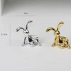 Rabbit Figurine Long-Eared Rabbit Statue Home Office Desktop Decoration Car Central Control Easter Bunny Art Ornaments