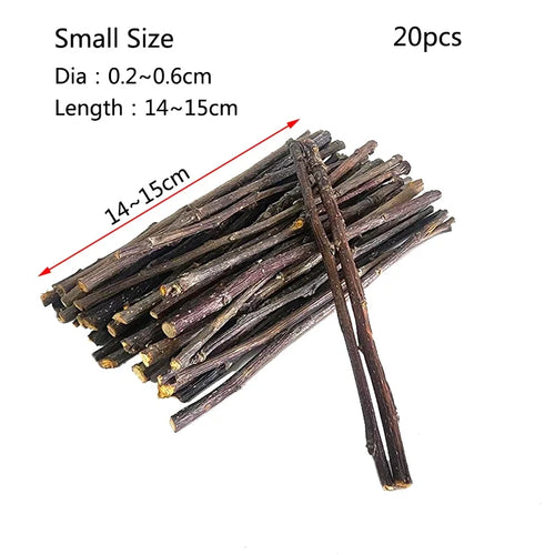 20/40/80/100pcs Hamster Rabbit Teeth Grinding Apple Tree Stick Minerals Molar Stone Toys for Chinchilla Hamster Pet accessories