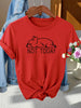 Not Today French Bulldog Women's Tee - Lazy Dog Graphic, Casual Gray Top