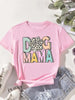Trend Dog Mama Printed Women T-shirts Fashion Cartoon Graphic Print T-shirts Clothes Female Shirt Short Sleeve Casual Tees