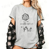 Adventurers Fight Againsts Dragon Print Cotton T-shirt Women Men Summer Casual Short Sleeve Round Neck Top Numerical Formula Tee