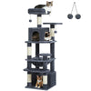 PAWZ Road Large Cat Tree Tower - 72 Multi-Level with Condo Grey