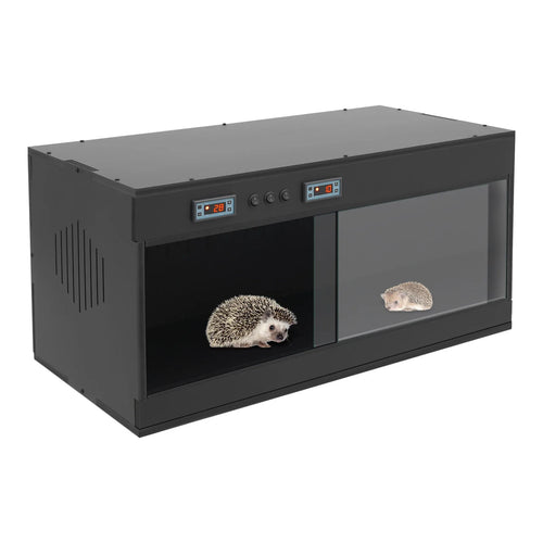 Reptile Lounge Habitat with Glass Sliding Door and Intelligent Thermostat 80*40*40cm Reptile Breeding Box LCD Reptile Pet  Box