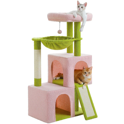 Pequlti 104cm Multi-Level Cat Tree with 2 Condos - Wood
