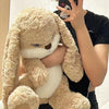 Large Angry Rabbit Plush Toy - Kawaii Stuffed Animal Doll