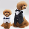 English Style Gentleman Dog Dress Puppy Suit with Tie for Formal Occasions Four Seasons Wedding Pet Photo Teddy Clothes