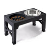 Adjustable Raised Dog Feeder with Double Stainless Steel Bowls