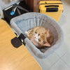 Cat Desk Bed One-Click Folding Sunken Design Space-Saving Semi-Circular Cat Desk Hammock Perch For Home Office Indoor Cats