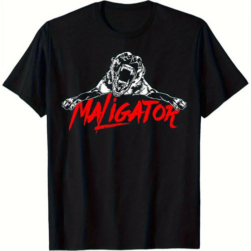 Maligator Belgian Malinois Graphic Tee 100% Breathable Shirt Featuring A Striking MALIGATOR Men's T-shirts for Summer