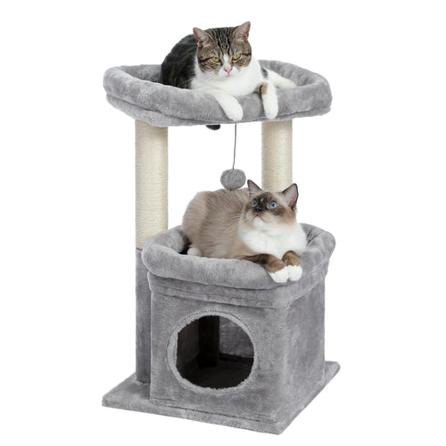 Pequlti Multi-Level Cat Tree Tower with Condo and Hammock