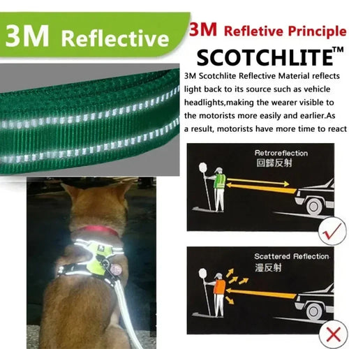 YOUSE Reflective Nylon Dog Harness - Adjustable Breathable Vest