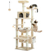PAWZ Road Large Cat Tree Tower - 72 Multi-Level with Condo Grey