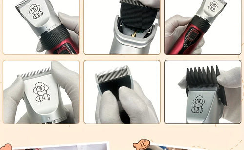 USB Rechargeable Pet Grooming Kit - Low Noise Dog Hair Trimmer