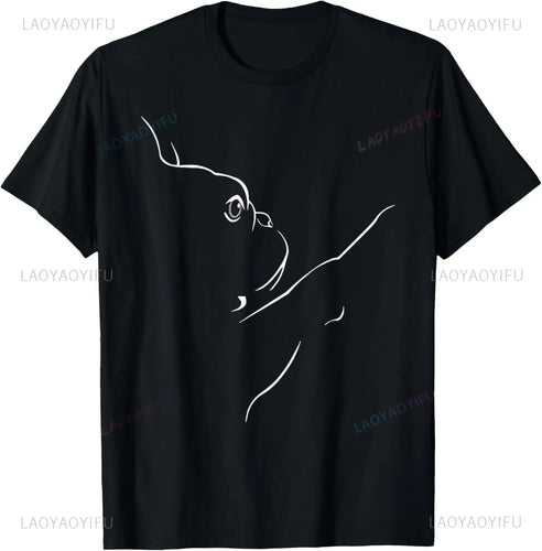 French Bulldog Illustration Line Art Bulldog Lovers T-Shirt