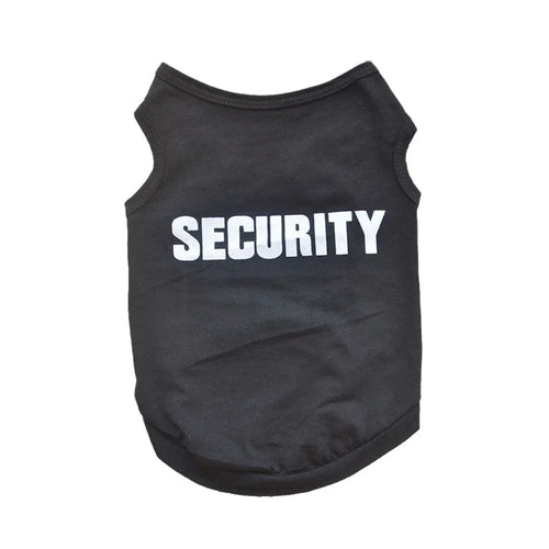 Security Clothing for Dogs Summer Pet T-shirt Costume
