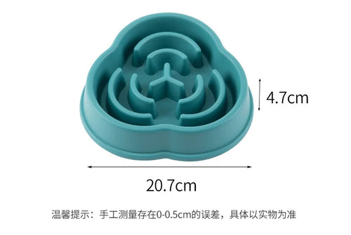 Anti-Choking Slow Feeder Dog Bowl - Non-Slip Plastic Maze Bowl
