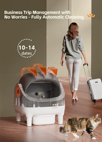 Pokpaw Automatic Self-cleaning Litter Box for Cats – 76L Large Smart Cat Toilet Open Sandbox for Cat Pet Supplies