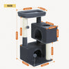 PAWZ Road Large Multi-Level Cat Tree with Condo and Hammock