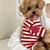 Black Striped Pet Dog Clothes Summer Cartoon Teddy T-shirt Yorkshire Two Leg Clothes Small Dog Soft Pullover