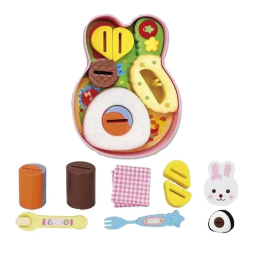 Rabbit Shape Pretend Play Food Set - Kawaii Lunch Box Toy