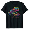 Funny Leopard gecko lizard game controller Graphic T Shirts Men Cotton Streetwear Tee Shirt Short Sleeve Unisex Loose Clothing