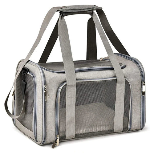 Collapsible Soft-Sided Pet Carrier for Cats and Dogs up to 15lbs