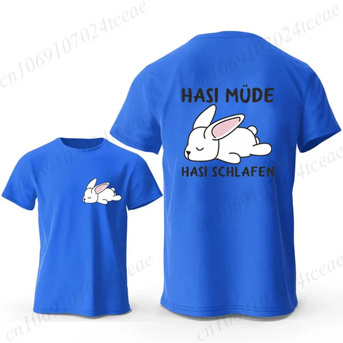 Bunny Is Tired T Shirts Lazy Bunny Shirts Cute Rabbit Graphic Tee Women Short Sleeve Casual Tops Lazy Streetwear Fashion T-shirt