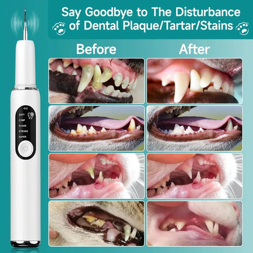 Dog Use Ultrasonic Tooth Cleaner Dog Cat Pet Dental Scaler for Tartar Removal Teeth Cleaning Tool with LED Light
