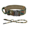 Tactical Dog Collar with Control Handle — 1000D Nylon, Double Closure & D-Ring | Collar Only or Collar & Leash Set | M–XL