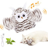 Rechargeable Flapping Bird Sparrow Cat Toy USB Vivid Chirping Interactive Flying Bird Cat Toys Touch-Activated Hangable