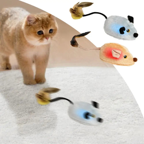 Automatic Interactive Mouse Cat Toy - USB Rechargeable Squeaky Toy