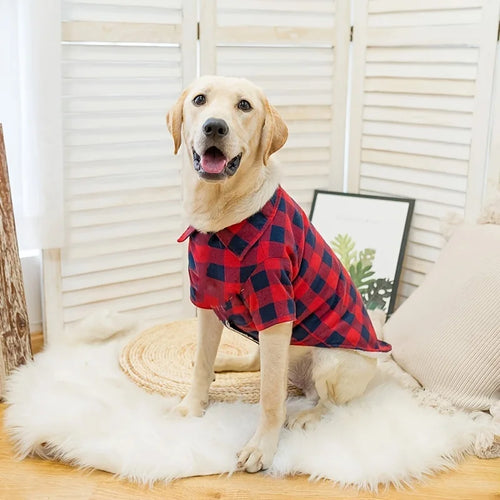 Red Black Checkered Pet Dog Clothing Teddy Pomeranian French Bulldog Shirt Cute Animal Print Doggie Outfit with Checkered Legs