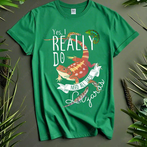 Funny Lizard Cotton Clothing Women Men Reptile Lover Gift Tops Pet Bearded Dragon Leopard Gecko Chameleon Cute Graphic Tshirt