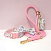 Luxury Bow Dog Collar Set | Cotton & Polyester | XS–XL | With Leash & Poop Bag