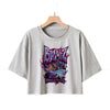 Kawaii Rat Ratz Mouse Cropped Print Crew Neck T-shirt Y2K Short Sleeve Tight Fit Crop Top Spring Summer Women's Clothing