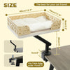 Cat Desk Bed, 360 Rotatable Cat Bed Stand for Indoor Cats, Adjustable Cat Basket, Cats Hammock for Table, Soft Cat Bed for Desk