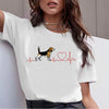 Hot Sale Bull Terrier Rottweiler Kawaii Printed TShirt Women Beagle Cute Whippet Funny Dog T-shirt Collie Malinois Women Clothes