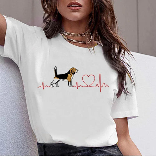 Hot Sale Bull Terrier Rottweiler Kawaii Printed TShirt Women Beagle Cute Whippet Funny Dog T-shirt Collie Malinois Women Clothes