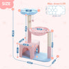 Petepela Flower Cat Tree - 89cm Tower with Hammock & Condo