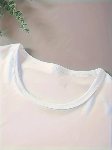 Dog Print T-Shirt Casual Short Sleeve Top For Spring & Summe Women's Clothing Short Sleeve T-Shirt women clothes