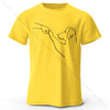 The Dog Friend Printed Modern Minimalist 100% Cotton T-Shirt, Lightweight Round Neck Short Sleeve Tee, Unisex Everyday Wear