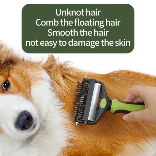 3 In 1 Pet Deshedding Brush Dog Hair Remover Pet Fur Knot Cutter