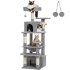 PAWZ Road Large Cat Tree Tower - 72 Multi-Level with Condo Grey