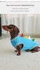 Dachshund Dinosaur Vest, Blue/Green S/M/L, Cute Pet Costume, Breathable Four-Legs Outfit for Small Dogs